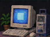 Computadora de escritorio de los noventa